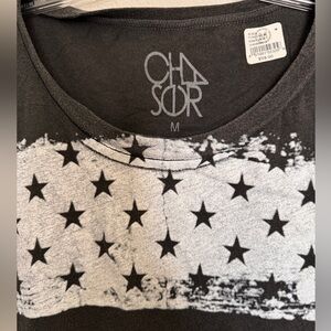 Chaser Black and White Star Tee